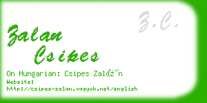 zalan csipes business card